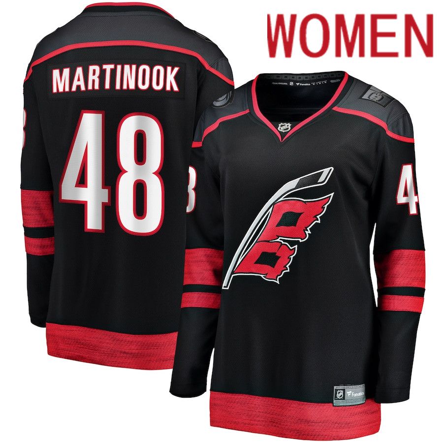 Women Carolina Hurricanes #48 Jordan Martinook Fanatics Branded Black Home Breakaway Player NHL Jersey->carolina hurricanes->NHL Jersey